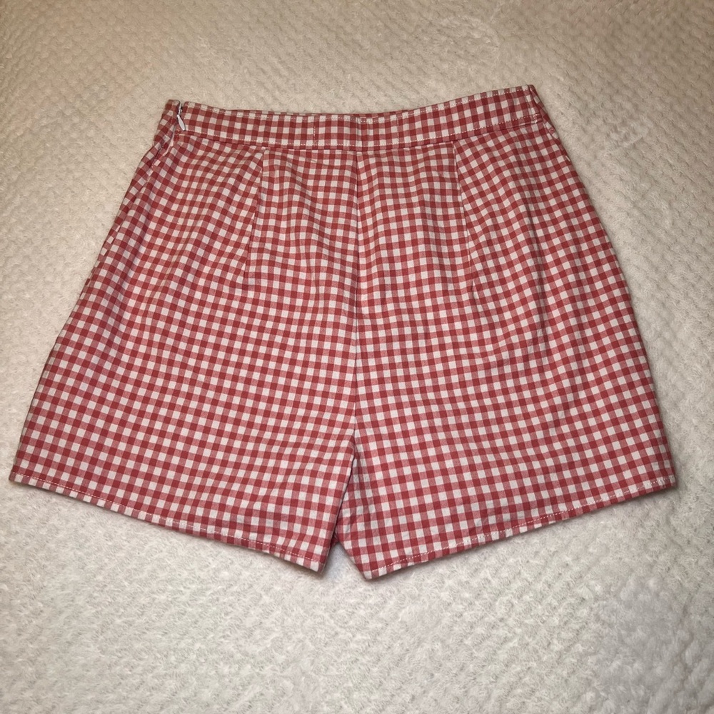 Hollister baby pink Gingham Women's Skort - Picture 3 of 8